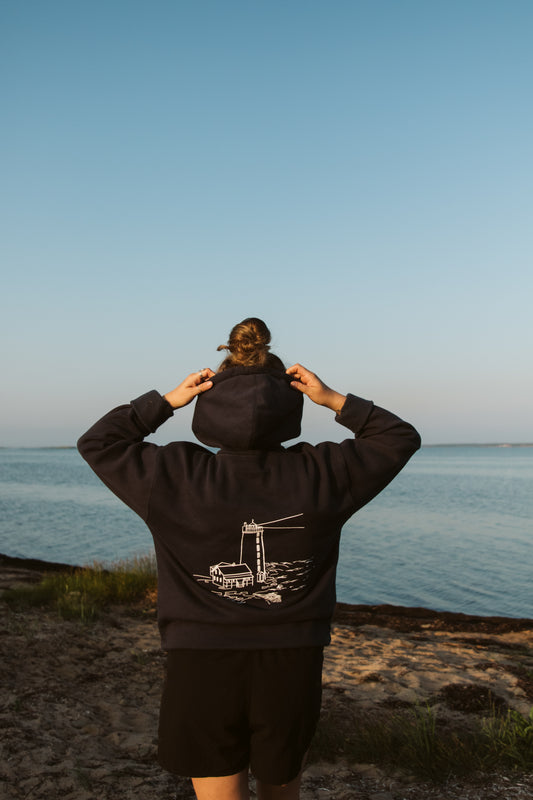 Hoodie Femme phare marine