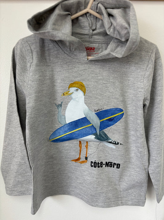 Goéland surfeur ~ Charline de Champlain - Chandail à capuche