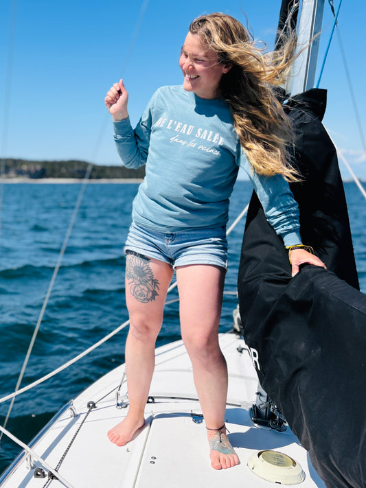 NOUVEAU | T-Shirt à manches longues 100% coton ~ Eau Salée